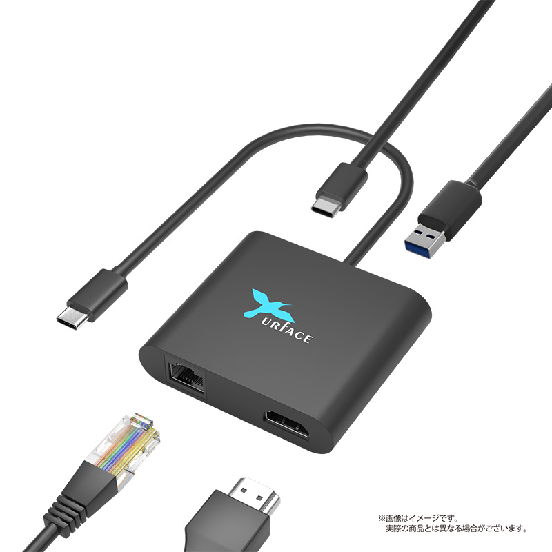 IMD-UTC717　Type-C to HDMI&LAN&USB3.0搭載 変換アダプタ　With PD