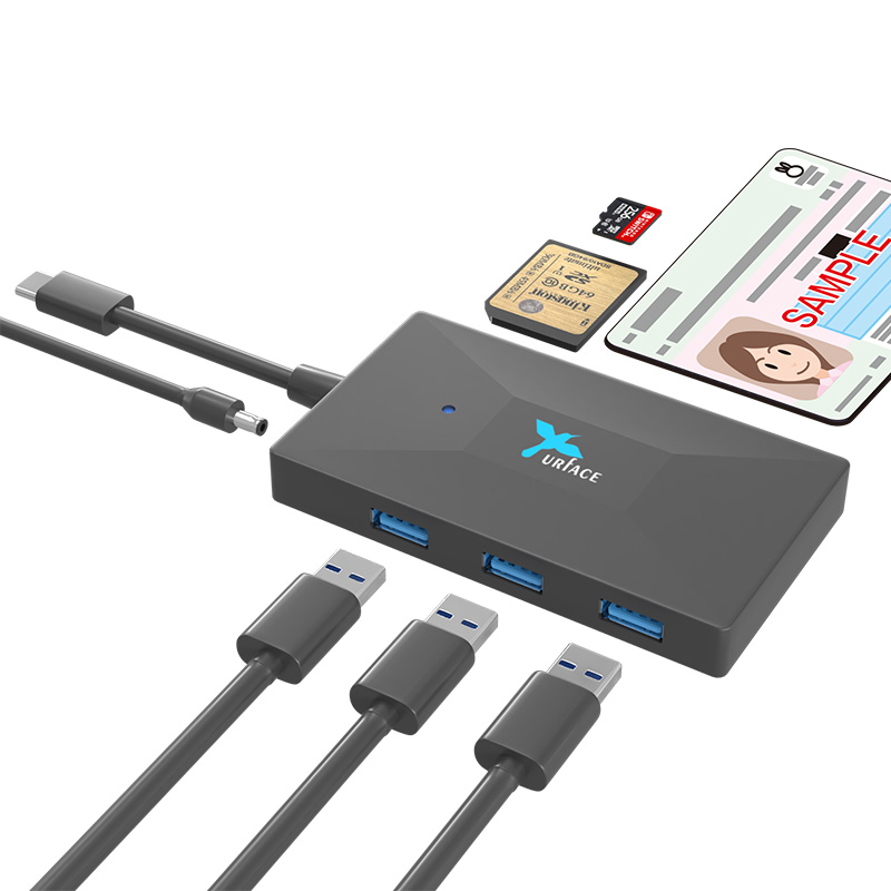 IMD-CS701-C　Type-C3.0 Hub & Smart Card Reader
