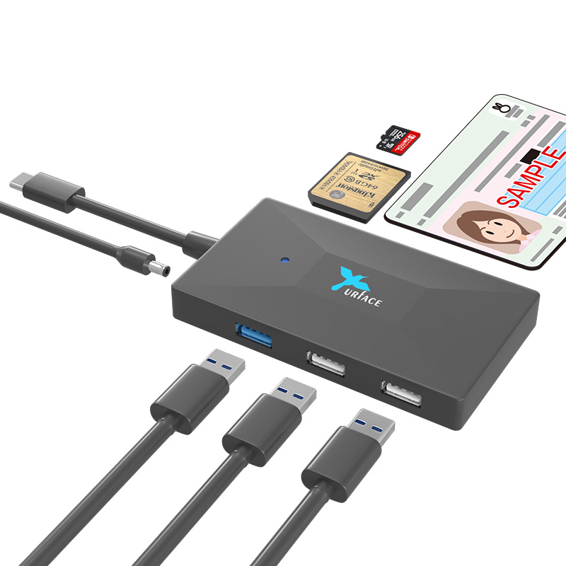 IMD-CS905/C　Type-C3.0 Hub & Smart Card Reader