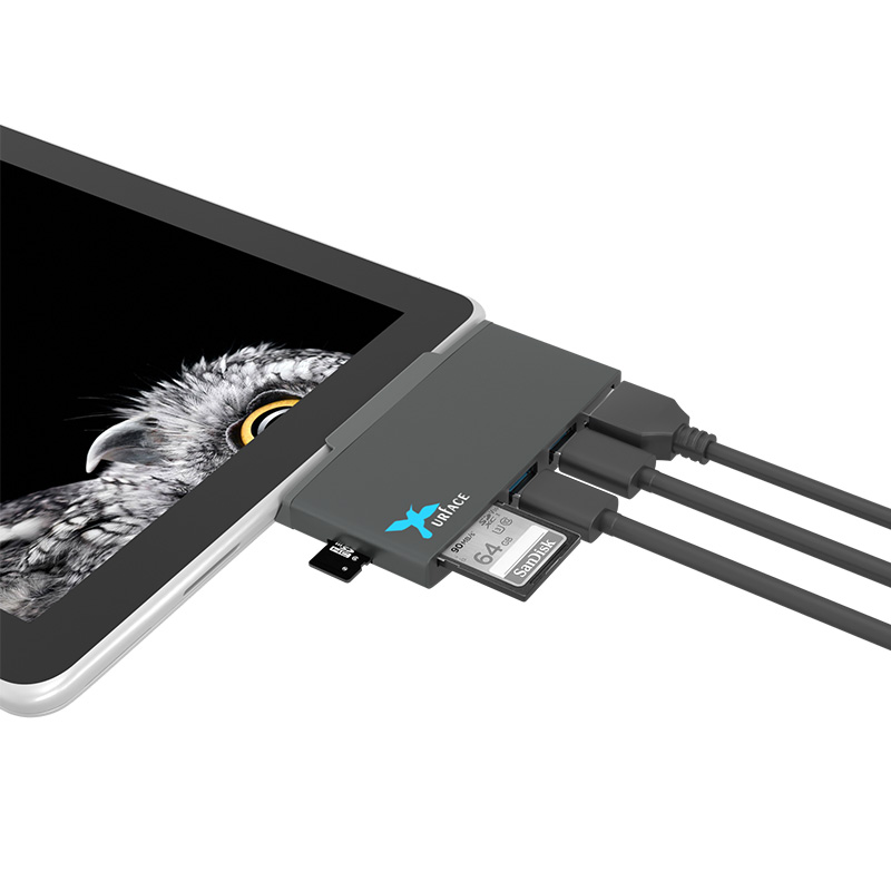 IMD-SGO353　Surface Go/Go2 アダプタ USB変換ドッキングサプライ SD HDMI