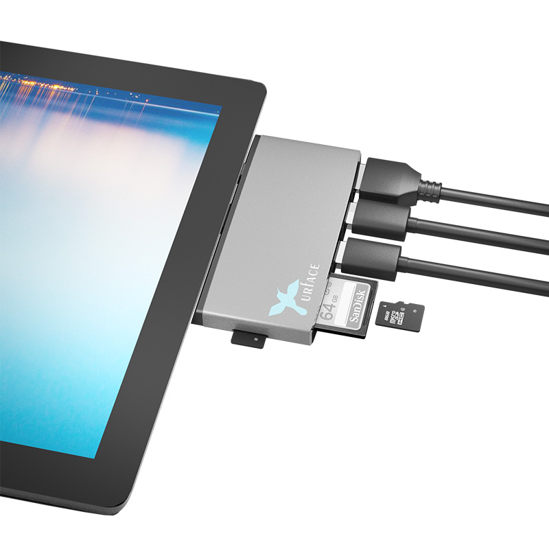 1728円 【一部予約販売中】 イミディア IMD-SUR331 LANポート付Docking USB Hub for Surface Pro5 シルバー