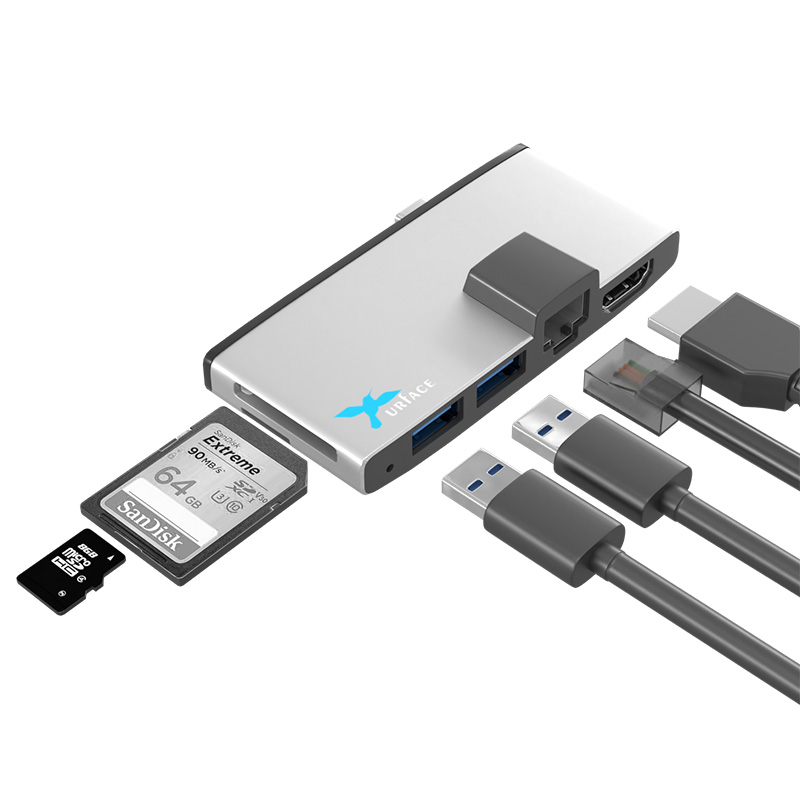 IMD-UTC372　Docking USB3.0 Hub & Reader & HDMI & LAN for LAPTOP