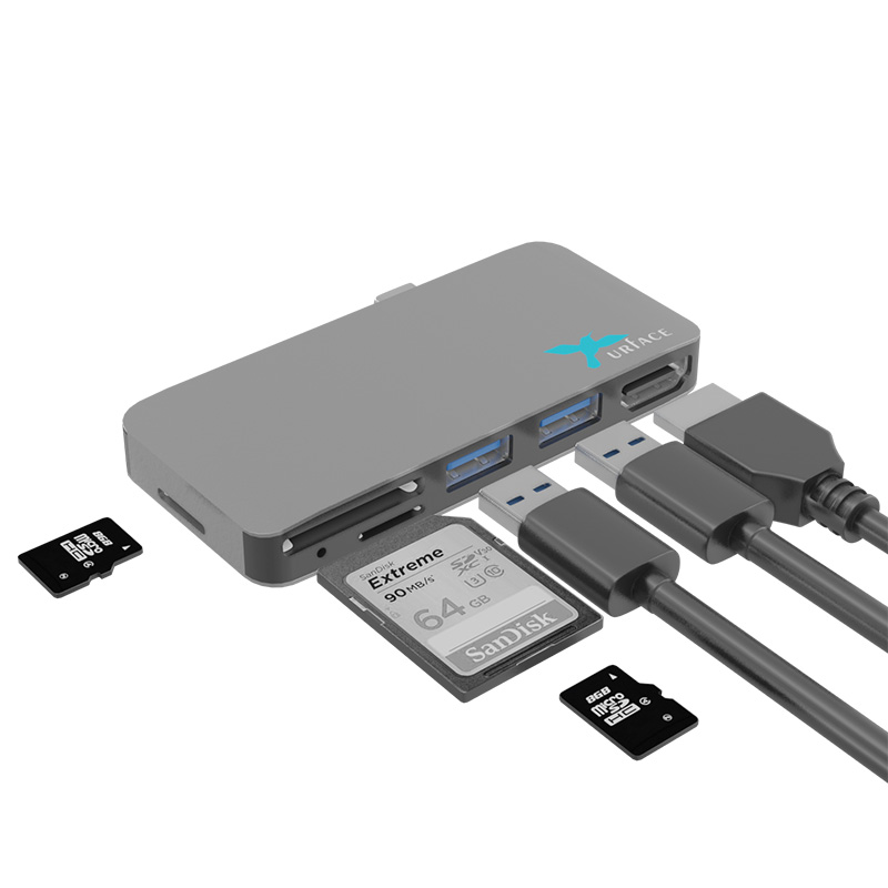 IMD-UTC373　Docking USB3.0 Hub & Reader & HDMI for LAPTOP